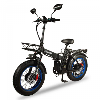 Электровелосипед Minako F10 Dual синий гидравлика