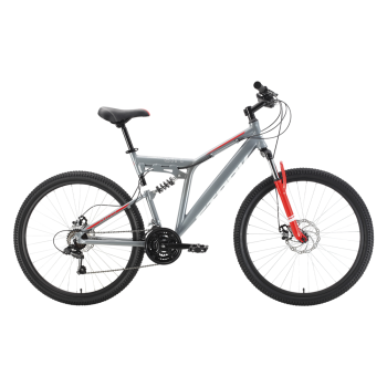 Велосипед Stark'22 Jumper FS 27.1 D серый/красный 16"